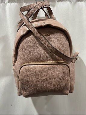 Michael Kors Erin (fawn) Dusty Rose Pebbled Leather Mini Backpack EUC
